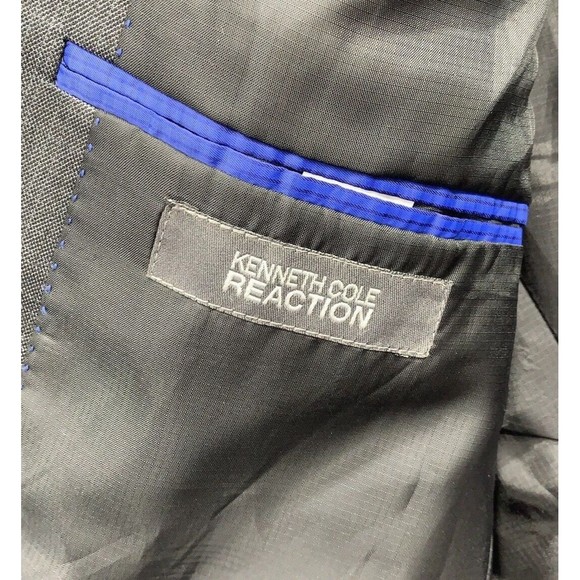 Kenneth Cole Reaction Sport Jacket Men’s Size 40R Gray Double Vented Blazer Coat - Picture 12 of 16
